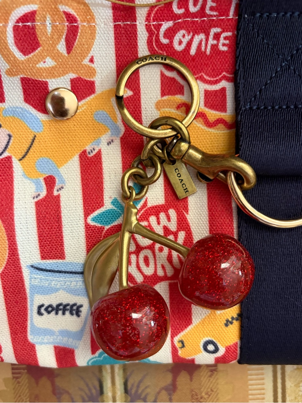 Coach Cherry Bag Charm(2fer)